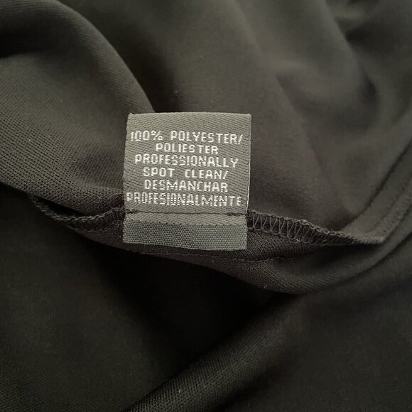 Vintage Y2K 90s Midi Beaded Black Sheer Asymmetrical Scarf Hem Dress Sz 14W - Picture 15 of 15